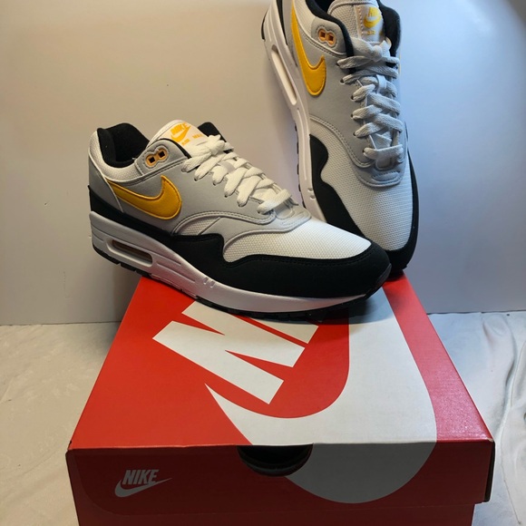 Nike Air Max 1 White University Gold Black size 10.5 Men's Women’s 12 “Batman” - Picture 2 of 15